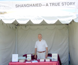 David Collins booth at the Big Orange Book Festival, Chapman University